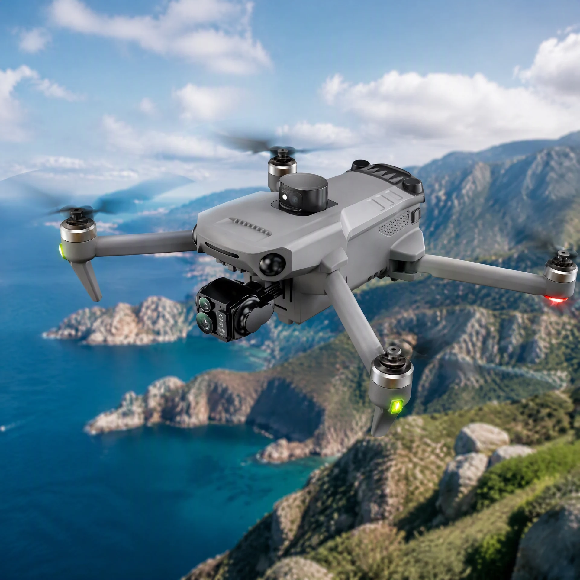 D12 Screen-Control 4K Three-Axis Camera Drone